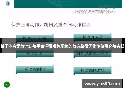 基于体育无氧计划与平台课程矩阵系统的节奏路径优化策略研究与实践